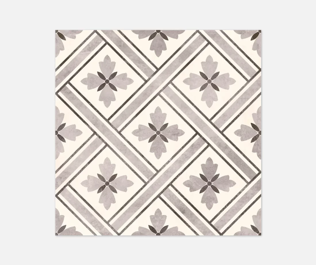 Mr jones heritage charoal tiles in 33x33cm, these tiles are made from porcelain.