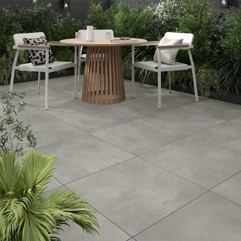 oakworth grey outdoor porcelain tiles in 600x600mm
